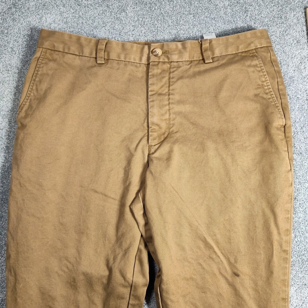 Vineyard Vines 35x30 Khaki Pants Mens Cotton Lined Chino Pants Beige Solid